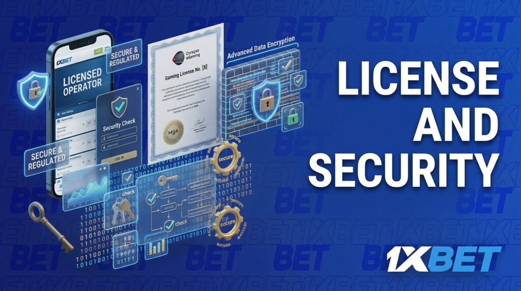 1xBet License and security